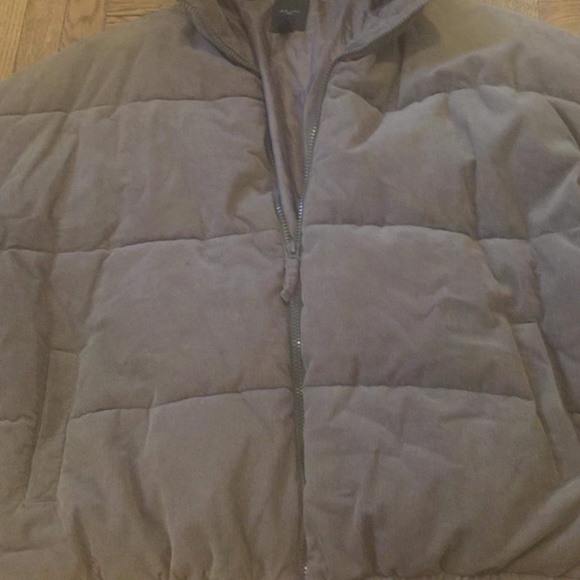 super cool corduroy puffer Jacket, bomber cut, brown/grey, xxl, relaxed fit , - Picture 5 of 8